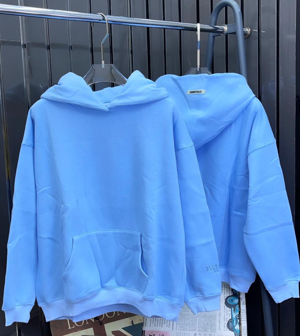 Sky-blue Sweatshirt with Hoody