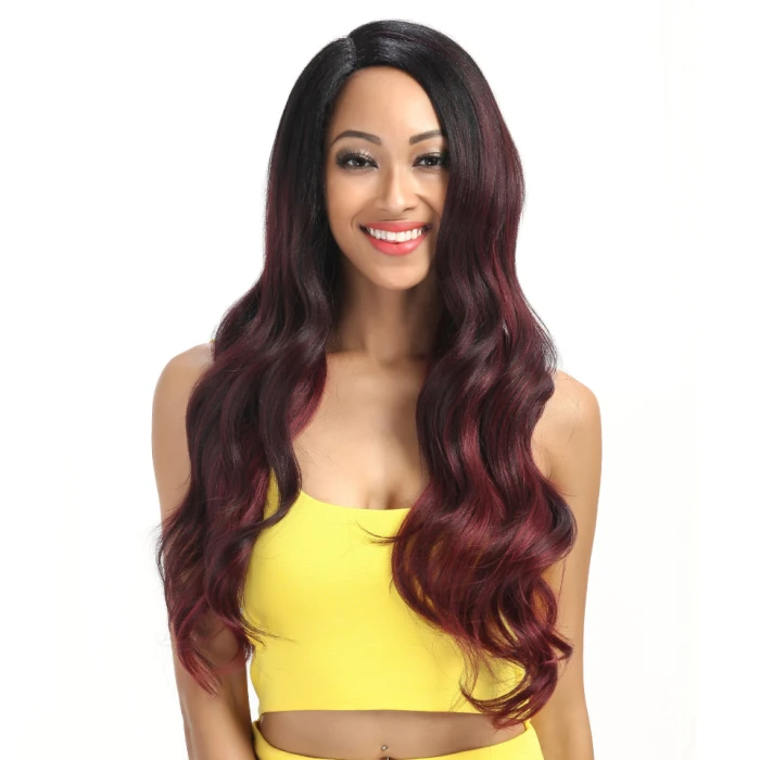 Ombre Long Body Wave Lace Synthetic Hair Wig - Image 3