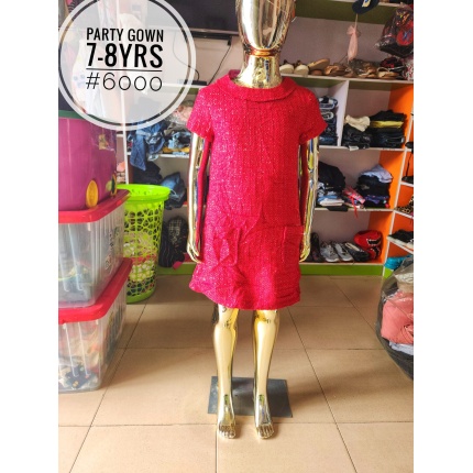 Red party dress