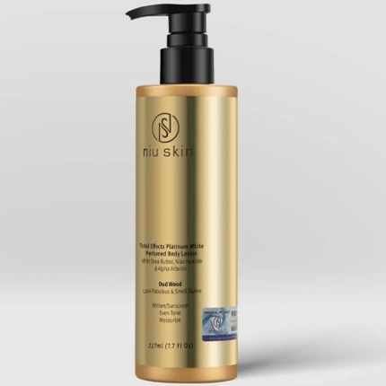 Niu Skin Total Effects Platinum White Perfumed Oud Wood Body Lotion 227ml
