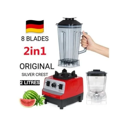Silver Crest 2L Industrial 8500W Food Crusher Blender (2 Jars)
